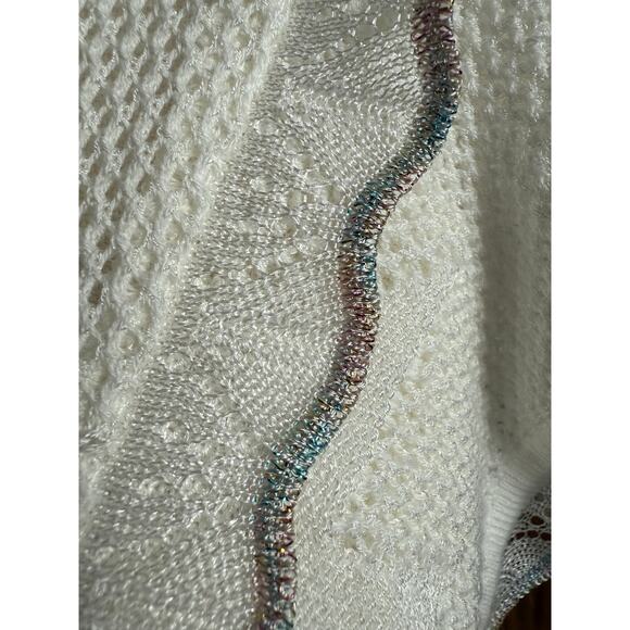 Les Friday Top Vail Sweater Texture Knit Asymetrical Ruffled on the Side Size S - Picture 9 of 11